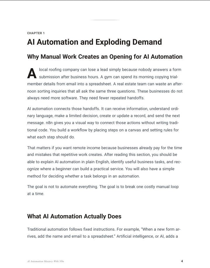 AI Automation Mastery: From Zero to Thousands of Dollars$ a Day with n8n