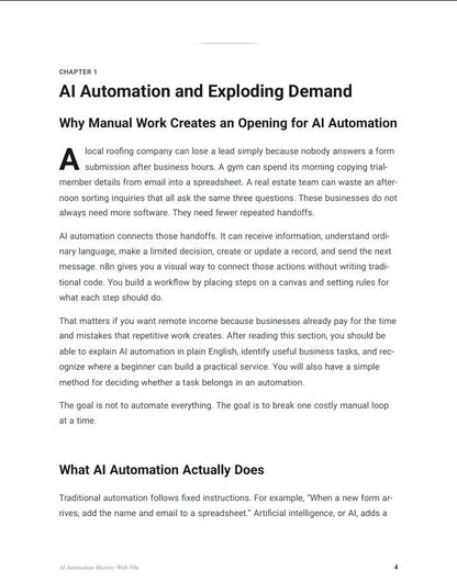 AI Automation Mastery: From Zero to Thousands of Dollars$ a Day with n8n